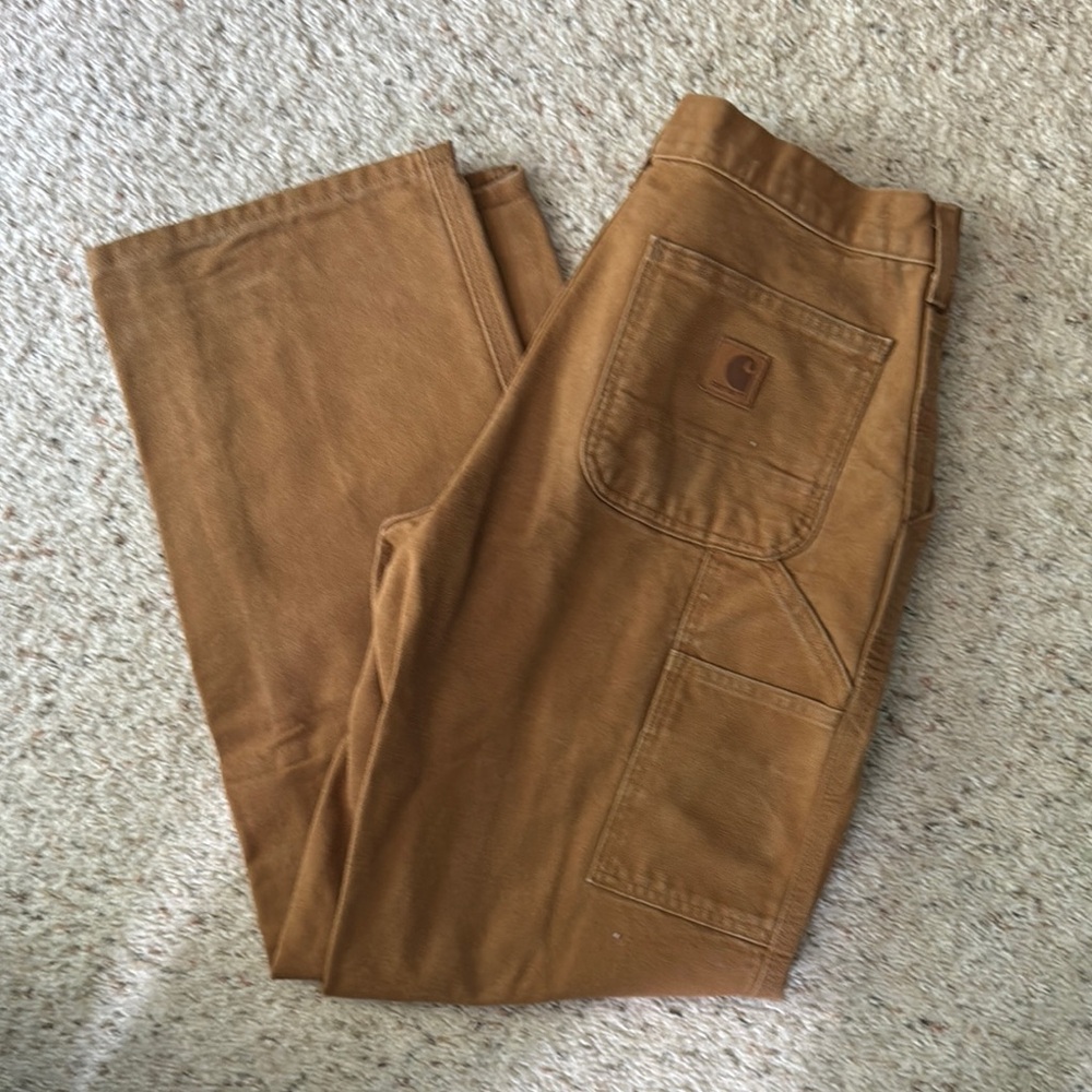 Carhartt Brown Cargo Pants Heavy-Duty Workwear